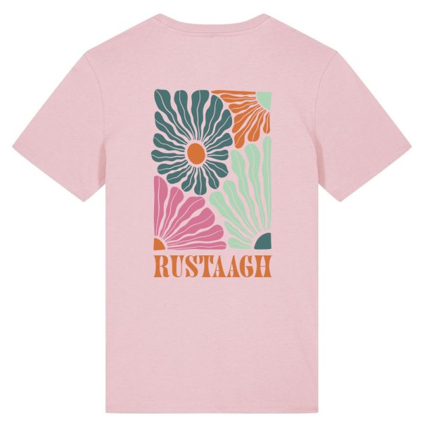 Flower green T-shirt roze