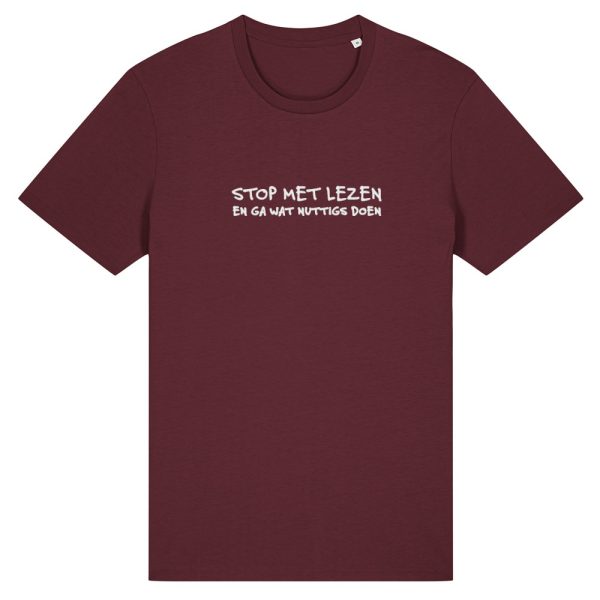 Stop met lezen T-shirt - Afbeelding 2