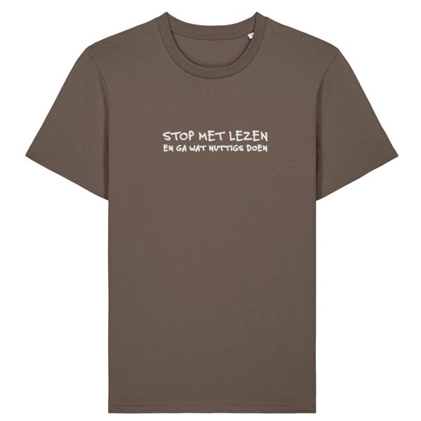 Stop met lezen T-shirt - Afbeelding 3