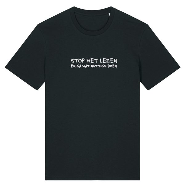 Stop met lezen T-shirt deal