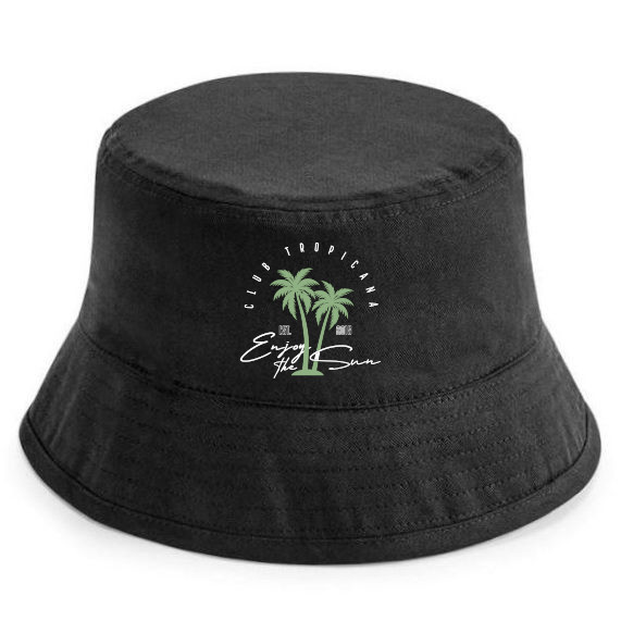 Club tropicana bucket hat zwart