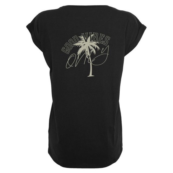 Good vibes T-shirt dames zwart