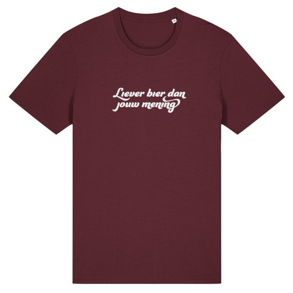 Liever bier dan jouw mening T-shirt