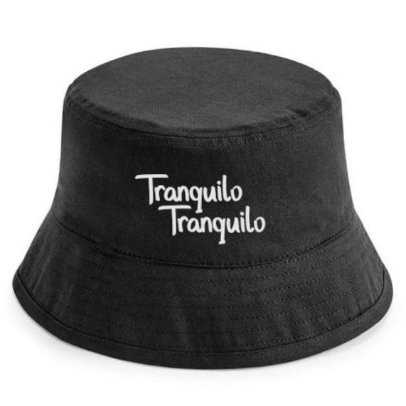 Tranquilo tranquilo bucket hat zwart