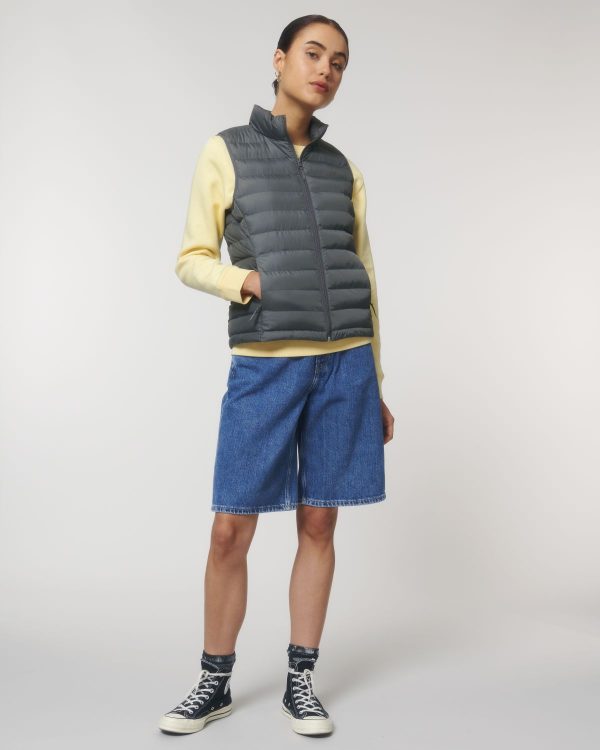 Puffer bodywarmer dames grijs - Afbeelding 3