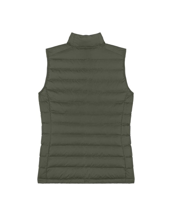 Puffer bodywarmer dames kaki - Afbeelding 4