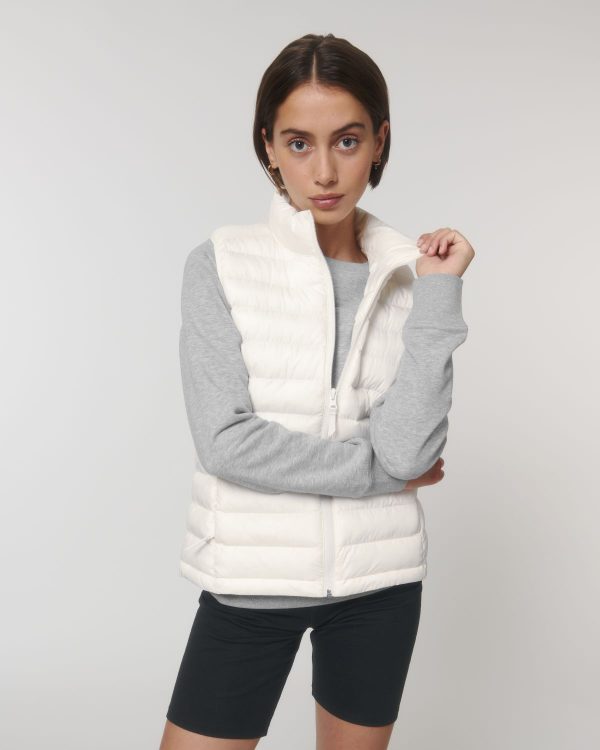 Puffer bodywarmer dames off white - Afbeelding 3