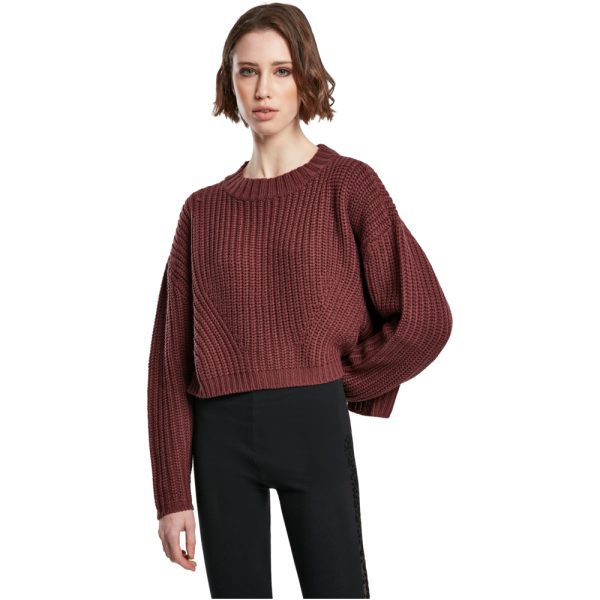 Oversized sweater dames bordeaux - Afbeelding 2