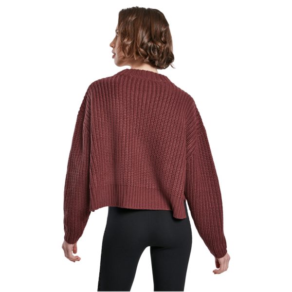 Oversized sweater dames bordeaux - Afbeelding 3