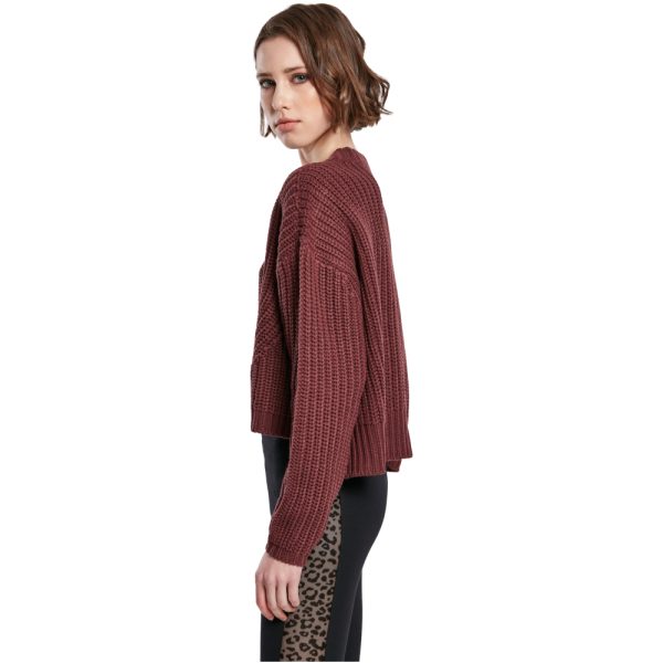 Oversized sweater dames bordeaux - Afbeelding 4