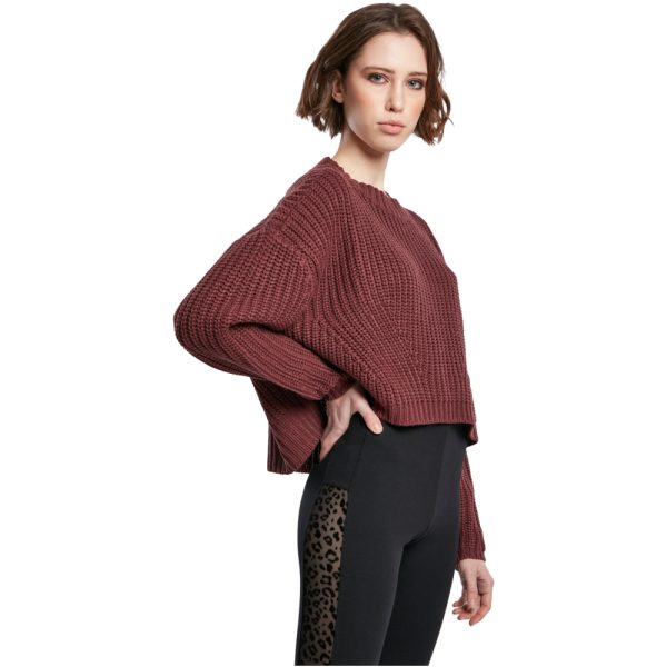 Oversized sweater dames bordeaux - Afbeelding 5