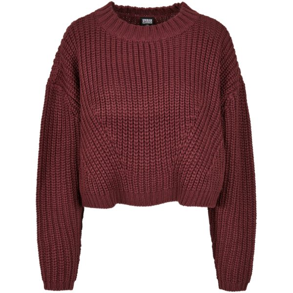 Oversized sweater dames bordeaux