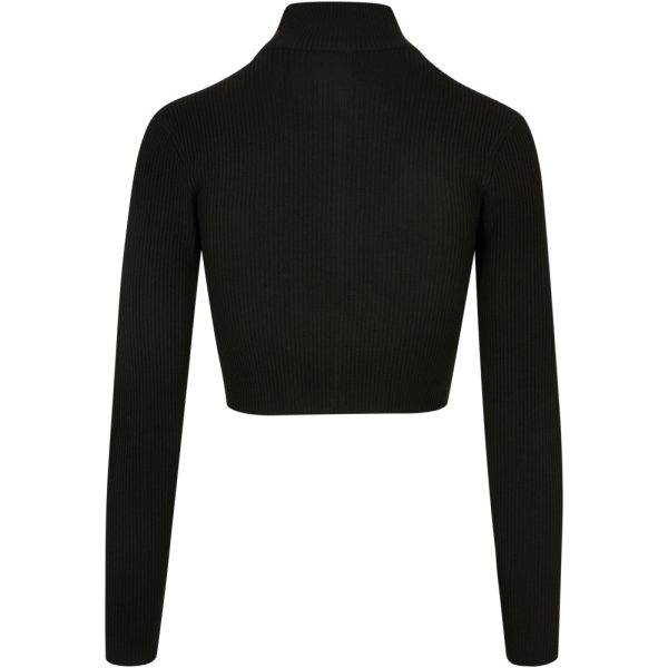 Cropped rib zip vest dames - Afbeelding 2