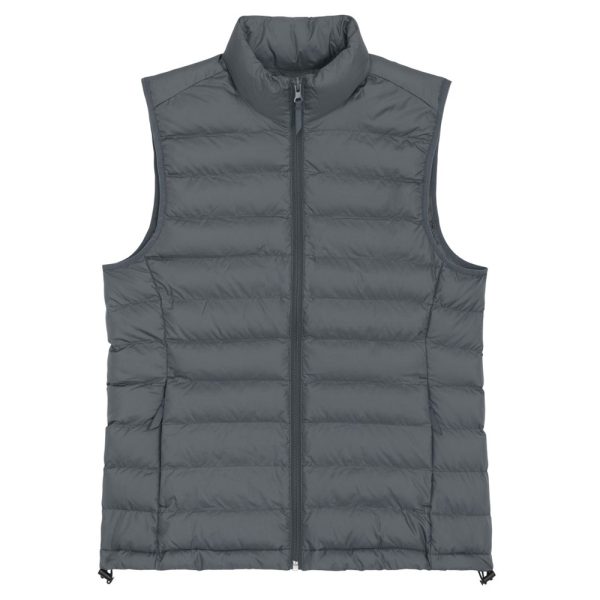 Puffer bodywarmer dames grijs