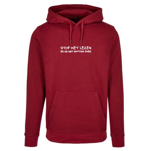 Stop met lezen hoodie + kado
