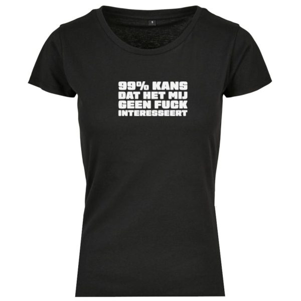 99% kans classic dames t-shirt zwart