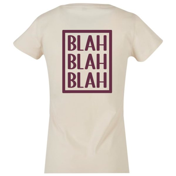 Blah blah blah classic dames t-shirt beige