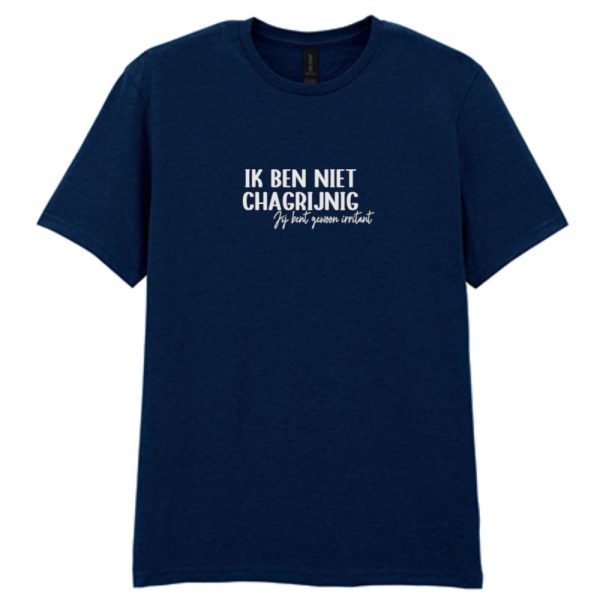 Chagrijnig T-shirt heren navy