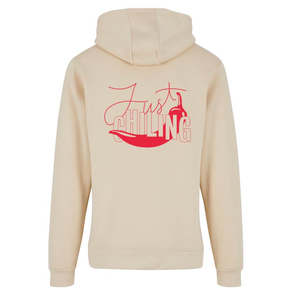 Just chiling hoodie beige + kado