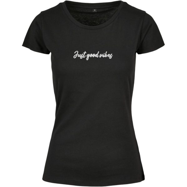 Just good vibes classic dames t-shirt zwart