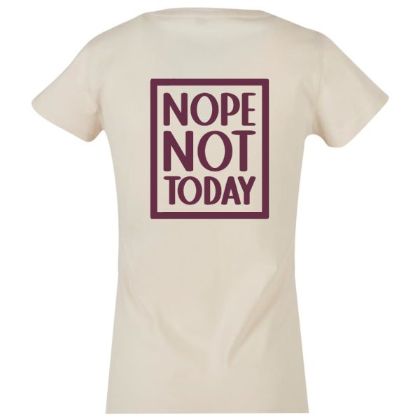 Nope not today classic dames t-shirt beige