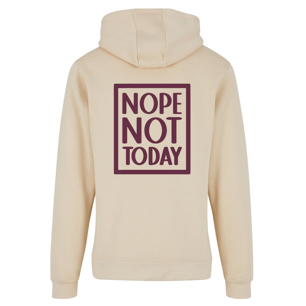 Nope not today hoodie beige + kado