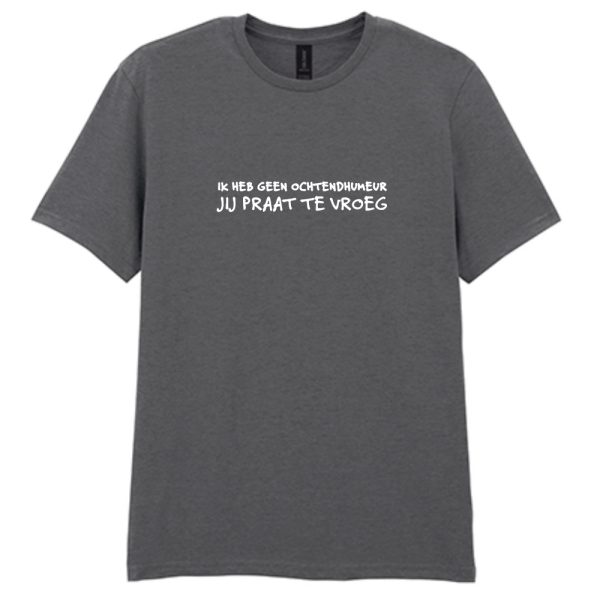 Ochtendhumeur T-shirt heren grijs