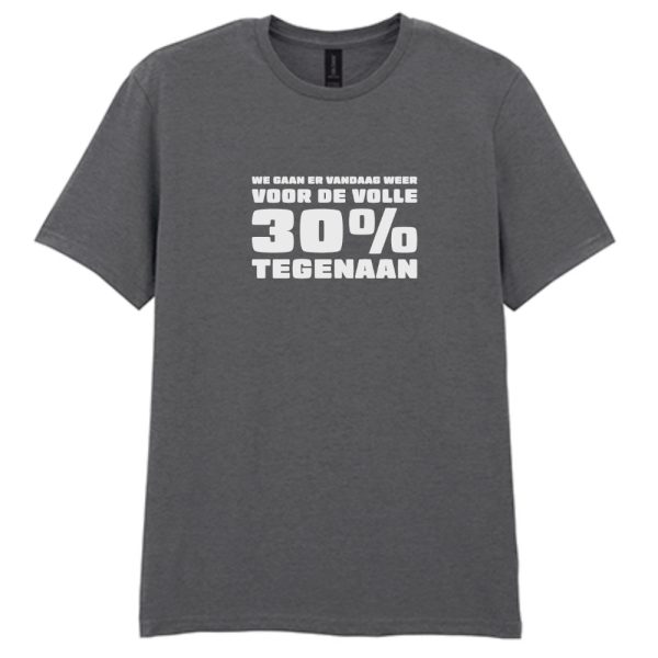 Volle 30% T-shirt heren grijs