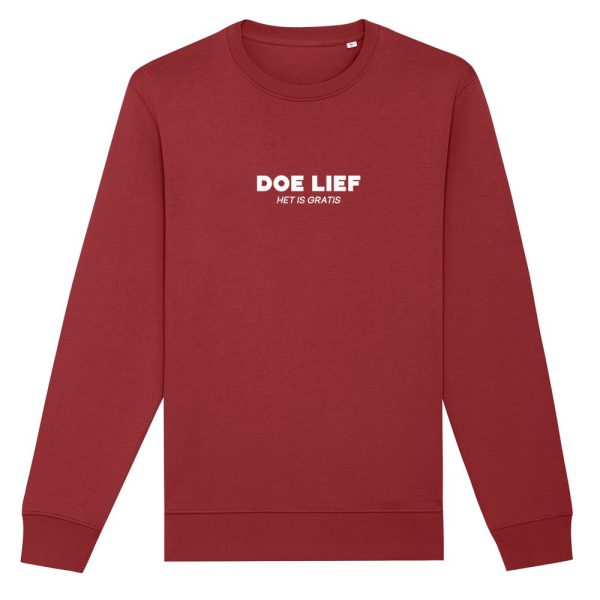 Doe lief sweater bordeaux
