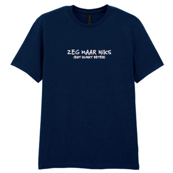 Zeg maar niks T-shirt heren navy
