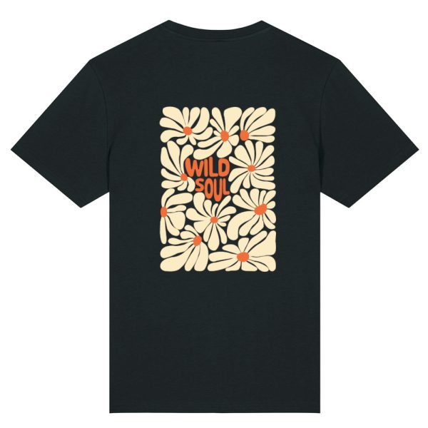 Wild soul T-shirt zwart
