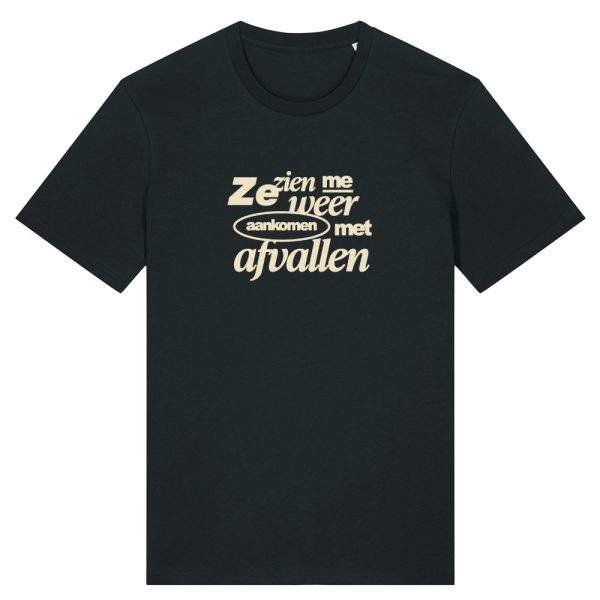 Aankomen afvallen T-shirt