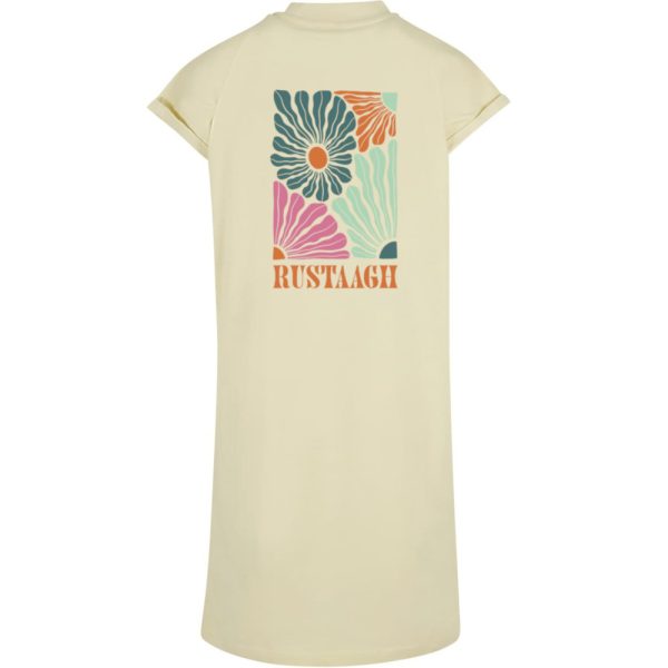 Flower green dress geel