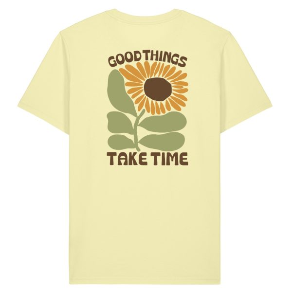 Good things T-shirt geel