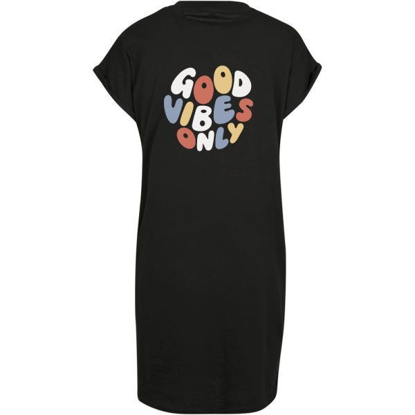 Good vibes multi color dress zwart