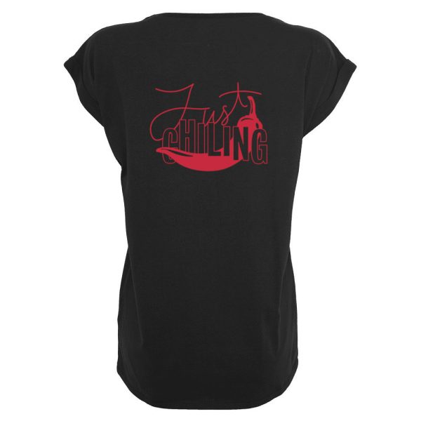 Just chiling T-shirt dames zwart