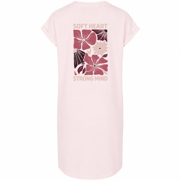 Soft heart dress roze
