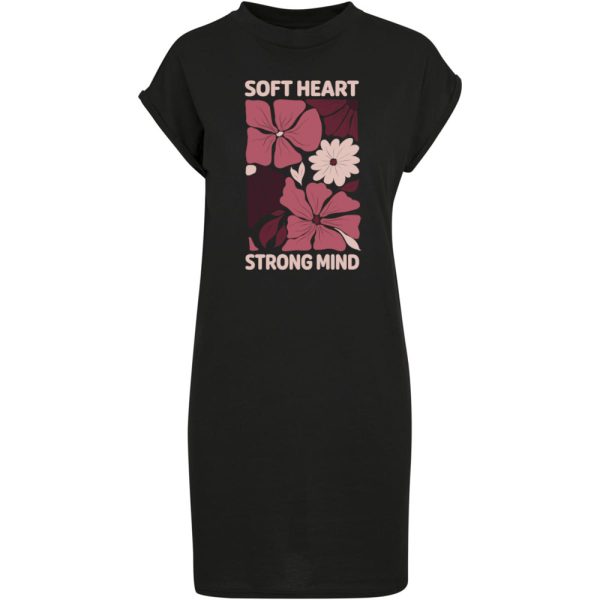 Soft heart dress zwart