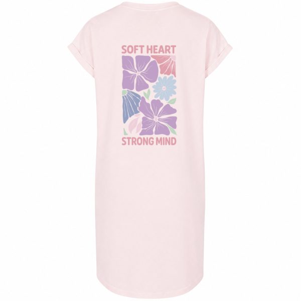 Soft heart pastel dress roze