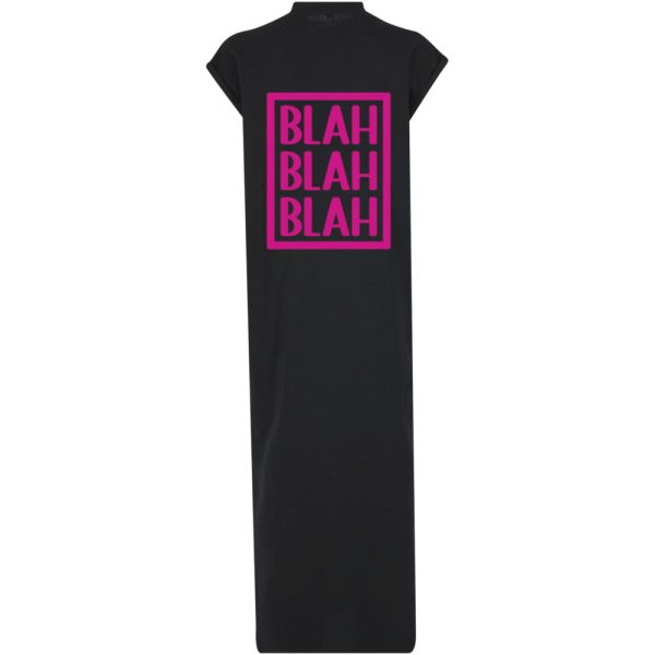 Blah blah blah long split dress zwart