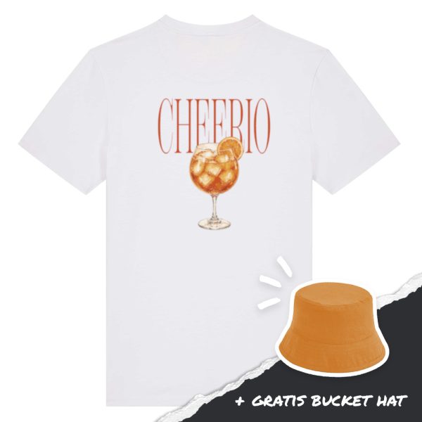 Cheerio T-shirt wit + bucket hat