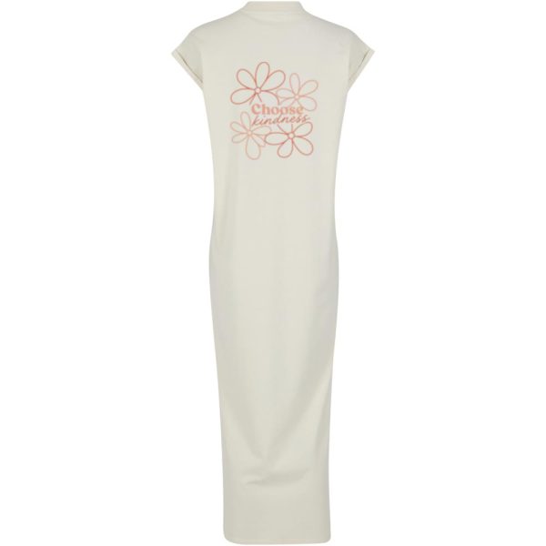 Choose kindness long split dress off white