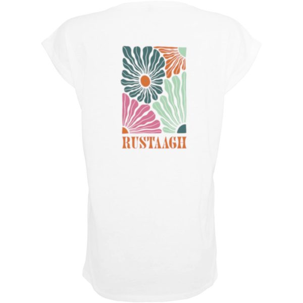 Flower green T-shirt dames wit