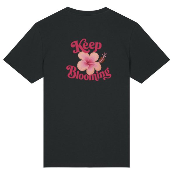 Keep blooming T-shirt zwart