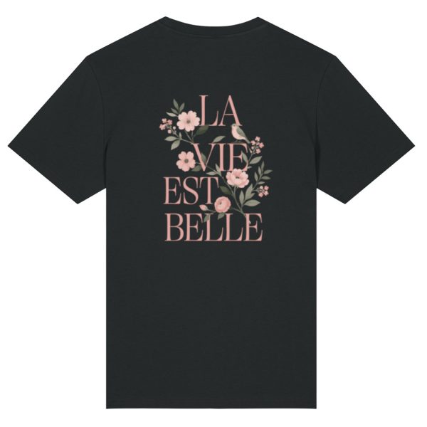 La vie est belle T-shirt zwart