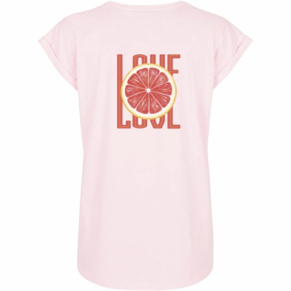 Love T-shirt dames roze