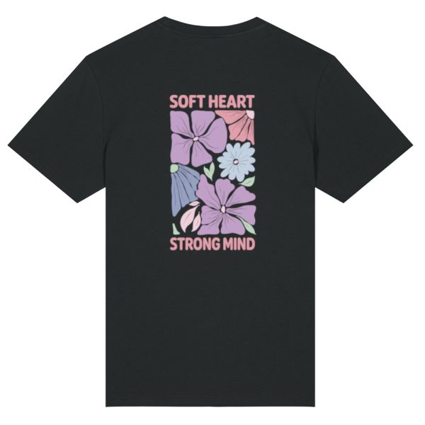 Soft heart pastel T-shirt zwart
