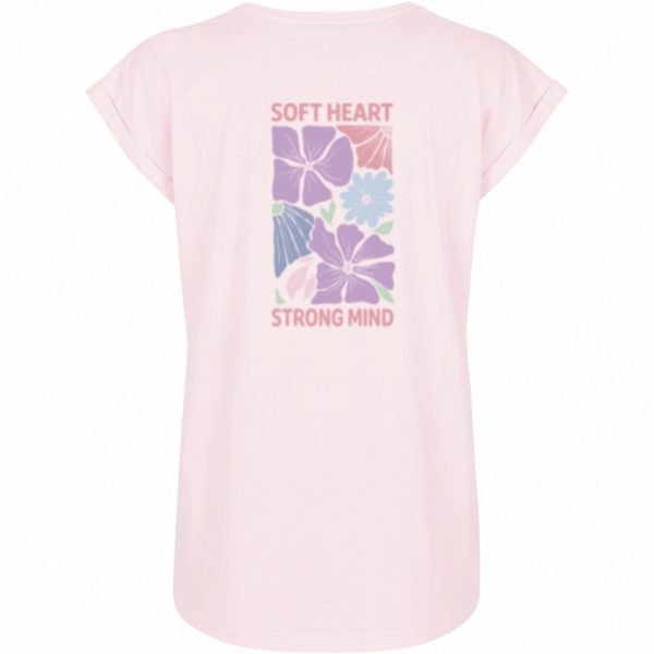 Soft heart pastel T-shirt dames roze