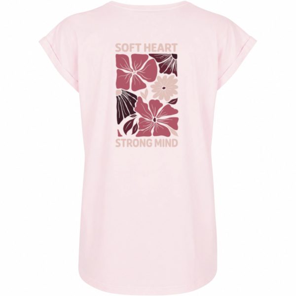 Soft heart T-shirt dames roze
