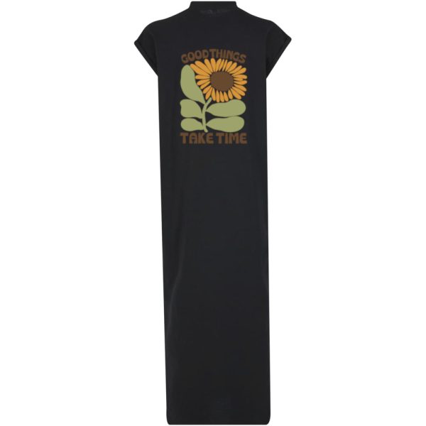 Good things long split dress zwart